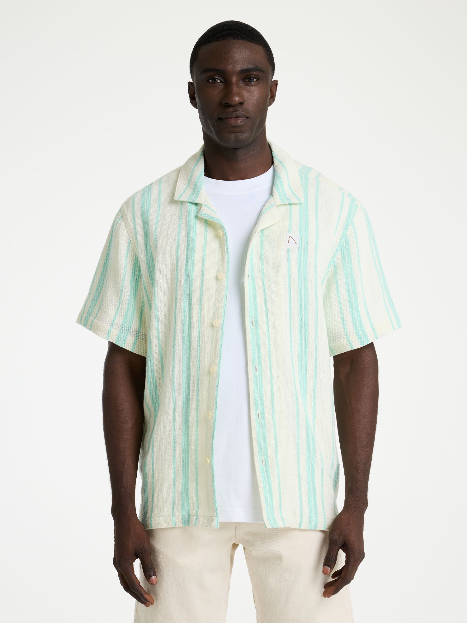 volwassenen CHASIN' Shirts korte mouw Doby Stripe
