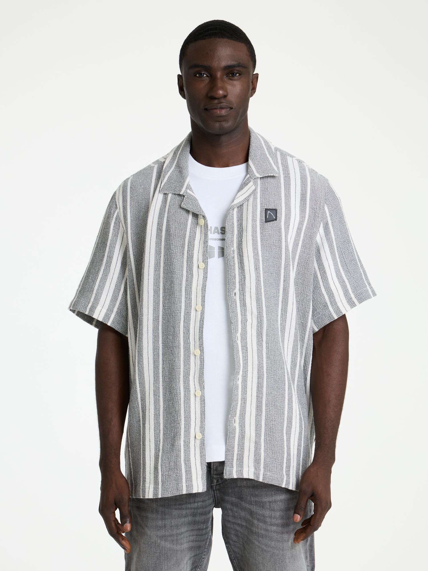 volwassenen CHASIN' Shirts korte mouw Doby Stripe